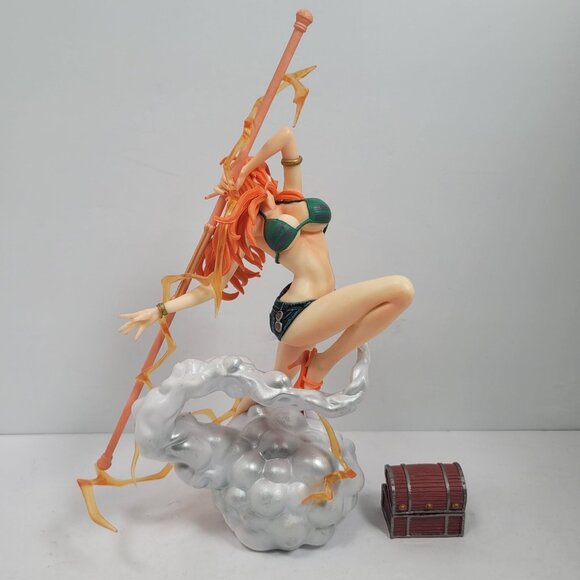 Nami One Piece Anime Figure With Treasure Chest/ Cloud Base & Clima-Tact Staff - Picture 2 of 8